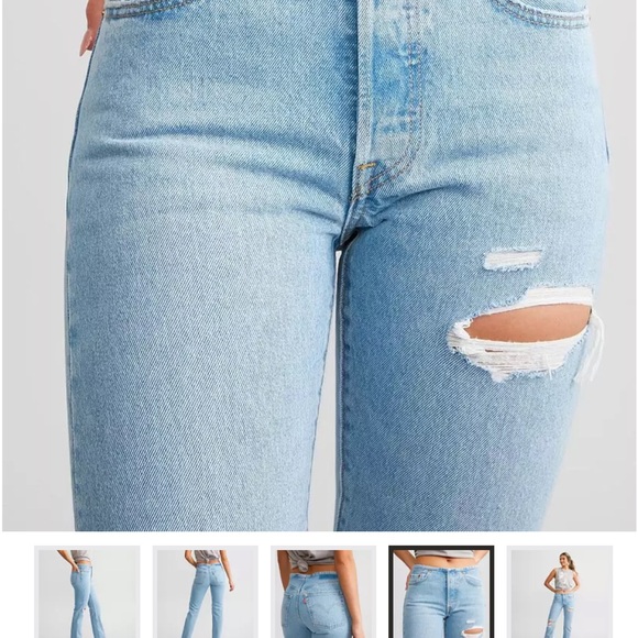 Levi's Blue Straight Leg Jeans with Modern Style - Picture 2 of 7